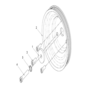 Engine Service Parts - Crankshaft Pulley Diagram and Parts List for 076356-04  Briggs and Stratton Generator